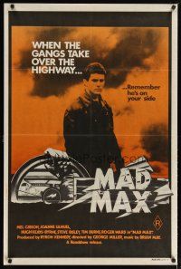 2h200 MAD MAX orange style Aust 1sh '80 Mel Gibson, George Miller sci-fi classic, incredibly rare!