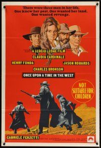 2h205 ONCE UPON A TIME IN THE WEST Aust 1sh '68 Leone, art of Cardinale, Fonda, Bronson & Robards!