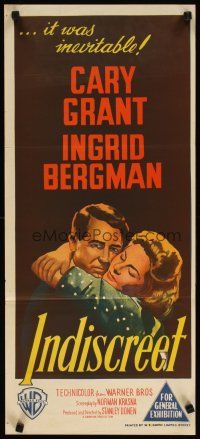 2h220 INDISCREET Aust daybill '58 Cary Grant & Ingrid Bergman, directed by Stanley Donen!