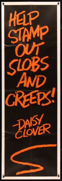 2h025 INSIDE DAISY CLOVER set of 3 door panels '66 great taglines, help stamp out slobs & creeps!