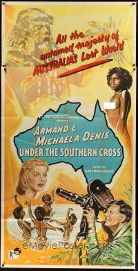 2h170 UNDER THE SOUTHERN CROSS English 3sh '55 Armand Denis, the untamed majesty of Australia!