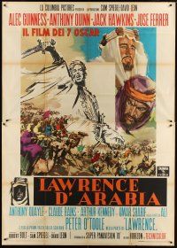 2h180 LAWRENCE OF ARABIA style B Italian 2p '63 David Lean classic, cool different art by Cesselon!