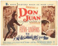 2h034 ADVENTURES OF DON JUAN TC '49 Errol Flynn made history when he made love to Viveca Lindfors!