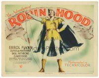 2h035 ADVENTURES OF ROBIN HOOD TC R45 great full-length art of Errol Flynn with bow & arrows!