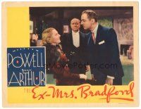 2h061 EX-MRS. BRADFORD LC '36 close up of pretty Jean Arthur laughing at angry William Powell!