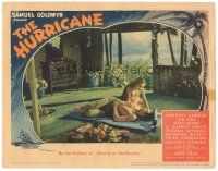 2h063 HURRICANE LC '37 tropical beauty Dorothy Lamour tends to Jon Hall laying on mat!