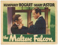 2h031 MALTESE FALCON LC '41 best image of smoking Humphrey Bogart threatening effete Peter Lorre!