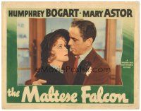 2h032 MALTESE FALCON LC '41 c/u of Humphrey Bogart embracing pretty Gladys George, John Huston!