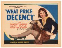 2h048 WHAT PRICE DECENCY TC '33 sexy bad girl image of Dorothy Burgess showing her nylons & garter