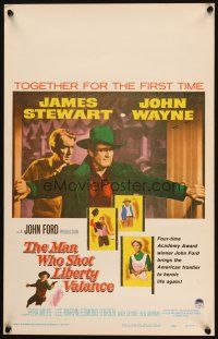 2h146 MAN WHO SHOT LIBERTY VALANCE WC '62 John Wayne & James Stewart 1st time together, John Ford