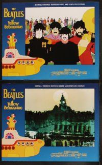 2h085 YELLOW SUBMARINE 8 LCs R99 wonderful psychedelic art of Beatles John, Paul, Ringo & George!