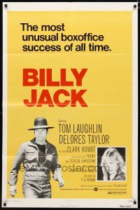 2j089 BILLY JACK 1sh R73 Tom Laughlin, Delores Taylor, most unusual boxoffice success ever!