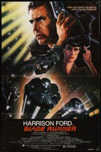 2j102 BLADE RUNNER 1sh '82 Ridley Scott sci-fi classic, art of Harrison Ford by Alvin!