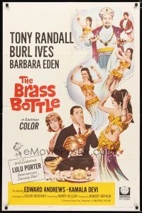 2j122 BRASS BOTTLE 1sh '64 Tony Randall & Barbara Eden with genie Burl Ives!