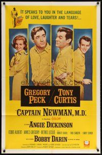 2j145 CAPTAIN NEWMAN, M.D. 1sh '64 Gregory Peck, Tony Curtis, Angie Dickinson, Bobby Darin