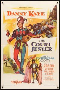 2j210 COURT JESTER 1sh '55 classic wacky Danny Kaye, Glynis Johns, Basil Rathbone