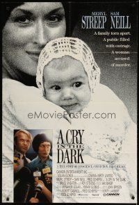 2j217 CRY IN THE DARK 1sh '88 Meryl Streep's baby is eaten by dingos, Sam Neill, true story!