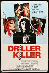 2j271 DRILLER KILLER 1sh '79 Abel Ferrara, he kills violently with an electric drill!