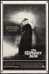 2j282 ELEPHANT MAN 1sh '80 John Hurt is not an animal, Anthony Hopkins, directed by David Lynch!
