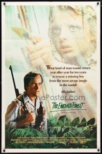 2j287 EMERALD FOREST 1sh '85 John Boorman, Powers Boothe, cool image, true story!