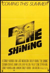 2j767 SHINING advance English 1sh '80 Stephen King & Stanley Kubrick horror masterpiece!