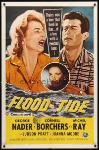2j326 FLOOD TIDE 1sh '58 their love lived in fear of a boy with a twisted hate!