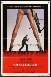 2j330 FOR YOUR EYES ONLY advance 1sh '81 no one comes close to Roger Moore as James Bond 007!