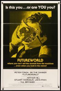 2j355 FUTUREWORLD 1sh '76 AIP, a world where you can't tell the mortals from the machines!
