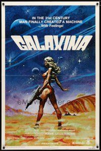 2j358 GALAXINA style A 1sh '80 great sci-fi art of sexy Dorothy Stratten by Robert Tanenbaum!