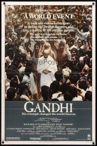 2j361 GANDHI 1sh '82 Ben Kingsley as The Mahatma, directed by Richard Attenborough!