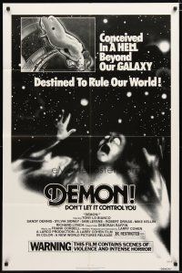 2j376 GOD TOLD ME TO 1sh '76 Larry Cohen satanic sci-fi, Demon, don't let it control you!