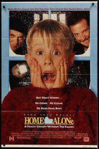 2j432 HOME ALONE 1sh '90 classic Macaulay Culkin, Daniel Stern, Joe Pesci!