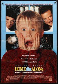 2j433 HOME ALONE DS 1sh '90 classic Macaulay Culkin, Daniel Stern, Joe Pesci!