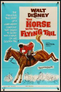 2j437 HORSE WITH THE FLYING TAIL 1sh '60 artwork of Nautical the jump-happy horse!