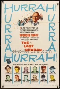2j513 LAST HURRAH 1sh '58 John Ford, art of Spencer Tracy, portraits of 12 top cast members!