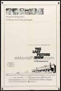 2j516 LAST PICTURE SHOW 1sh '71 Peter Bogdanovich classic, Jeff Bridges, Burstyn, Tim Bottoms!