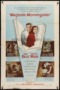 2j571 MARJORIE MORNINGSTAR 1sh '58 Gene Kelly, Natalie Wood, from Herman Wouk's novel!