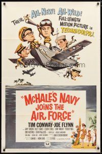 2j579 McHALE'S NAVY JOINS THE AIR FORCE 1sh '65 great art of Tim Conway in wacky flying ship!