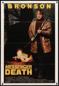 2j583 MESSENGER OF DEATH 1sh '88 cool action image of Charles Bronson with gun!