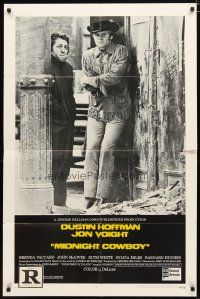 2j585 MIDNIGHT COWBOY x-rated 1sh '69 Dustin Hoffman, Jon Voight, John Schlesinger classic!
