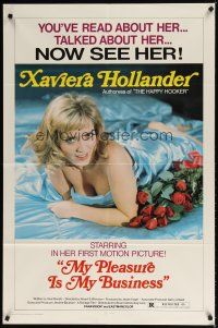 2j601 MY PLEASURE IS MY BUSINESS 1sh '74 sexy Xaviera Hollander, authoress of Happy Hooker!