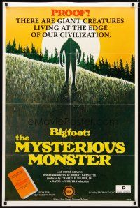 2j604 MYSTERIOUS MONSTERS 1sh '75 proof that Bigfoot & the Loch Ness Monster exist!