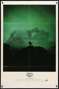 2j730 ROSEMARY'S BABY 1sh '68 Roman Polanski, Mia Farrow, creepy baby carriage horror image!