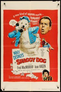 2j761 SHAGGY DOG 1sh '59 Disney, Fred MacMurray in the funniest sheep dog story ever told!