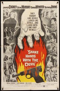 2j762 SHAKE HANDS WITH THE DEVIL 1sh '59 James Cagney, Don Murray, Dana Wynter, sexy Glynis Johns!