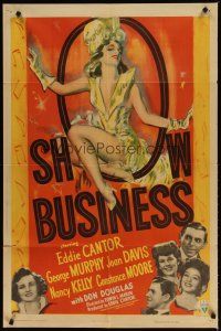 2j771 SHOW BUSINESS style A 1sh '44 Eddie Cantor, super sexy artwork of Constance Moore!