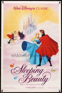 2j782 SLEEPING BEAUTY 1sh R86 Walt Disney cartoon fairy tale fantasy classic!