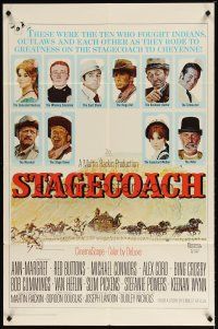 2j809 STAGECOACH 1sh '66 Ann-Margret, Red Buttons, Bing Crosby, great Norman Rockwell art!