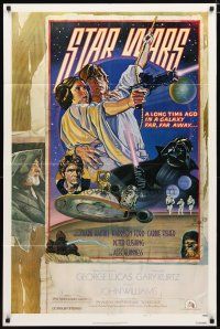 2j817 STAR WARS NSS style D 1sh 1978 cool circus poster art by Drew Struzan & Charles White!