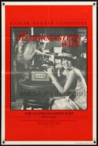 2j825 STATIONMASTER'S WIFE 1sh '82 Rainer Werner Fassbinder, c/u of pretty Elisabeth Trissenaar!